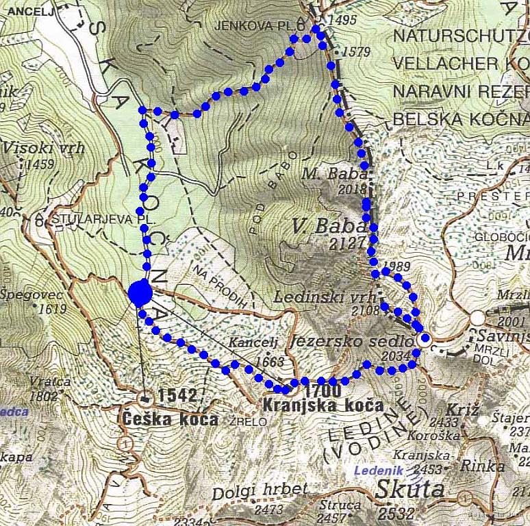 Slika_02.jpg - Pot, pričetek v smeri Kranjske koče na Ledinah.