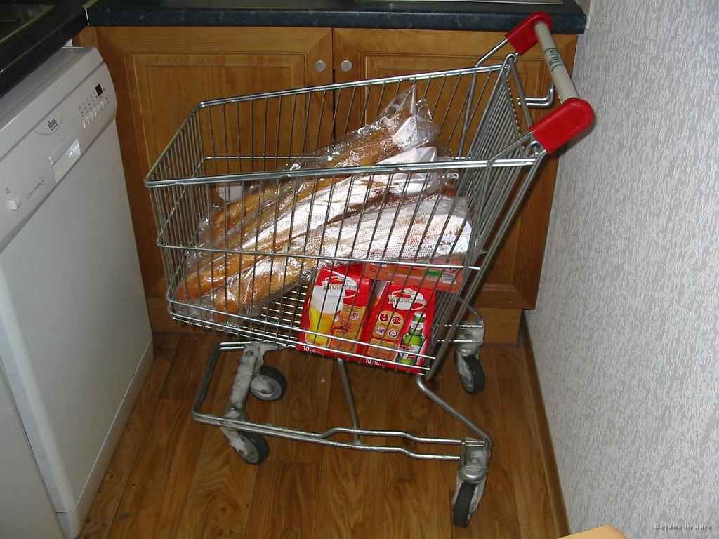 Slika_62.jpg - Vendar Simone in Markeca tudi vihar ni ustavil, da ne bi iz štacune kramo pripeljala kar v vozičku. Ima zimske gume.