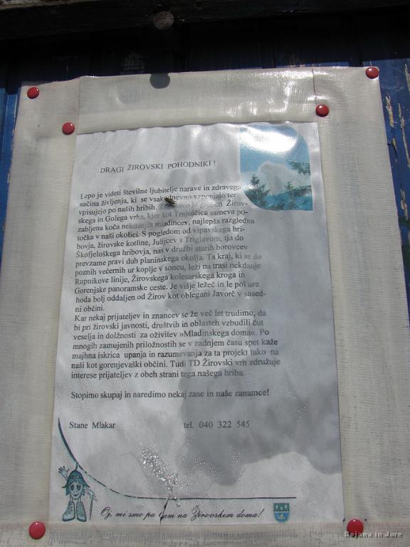 Slika_34.jpg - Prijazen pozdrav žirovskim pohodnikom.