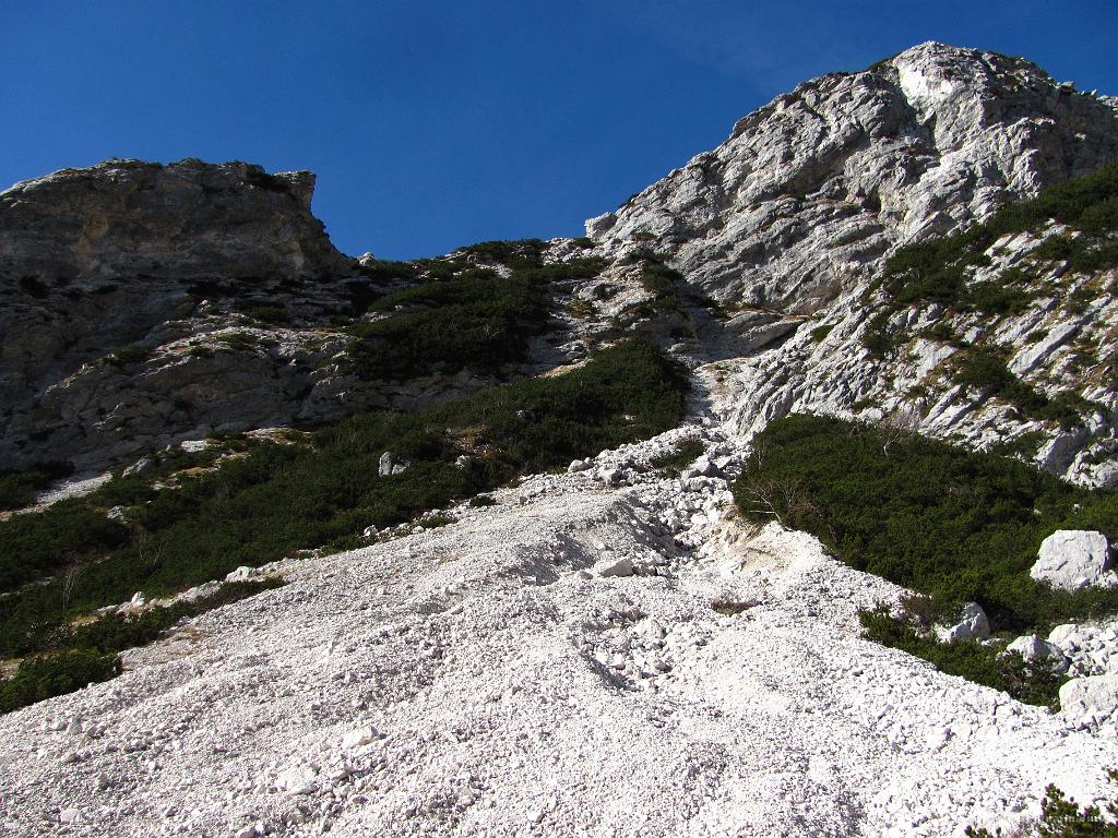 Slika_30.jpg - No še tu gor in za tem robom nas čaka travnato pobočje, ki ga bomo prečili v smeri Kuka.