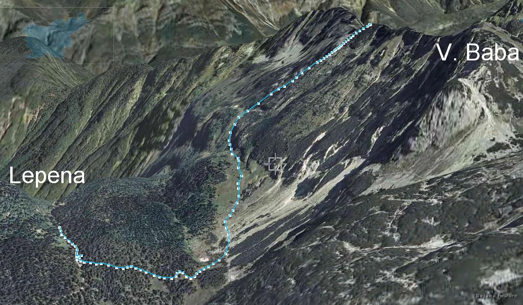 Slika_01.jpg - Štart iz Lepene (cca. 700 m) in cilj Črna prst (1960 m).