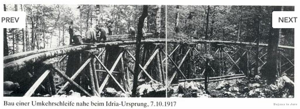 Slika_16.jpg - Na nekaterih delih je bila trasa očitno na lesenih podpornikih. Vir: http://www.sycultour.eu/cultural-values/idrija-narrow-gauge-railway-feldban