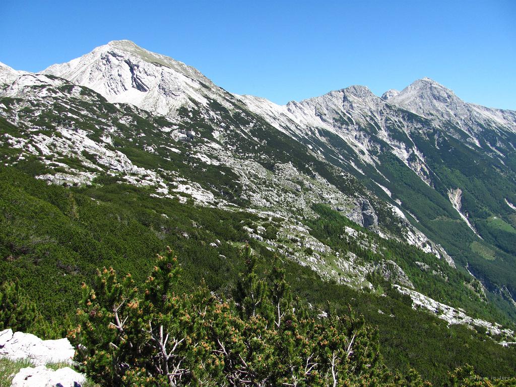 Slika_080.jpg - Pogled na Mahavšček (prvi z leve). Naprej pa verjetno Kser ali Vrh Planje, Tolminski Kuk pa je itak tam najvišji.