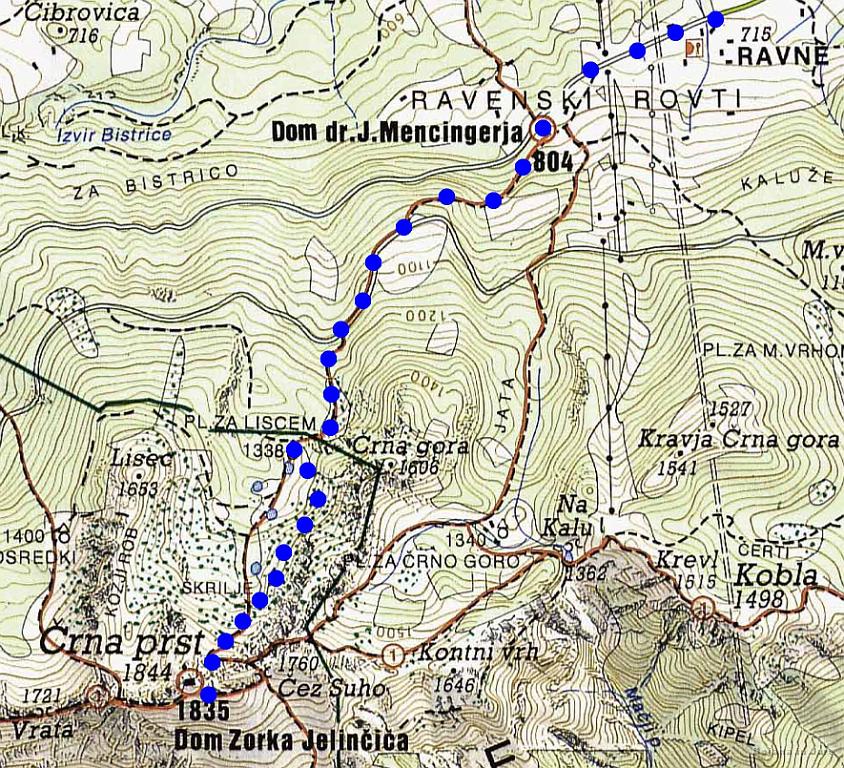 Slika_01.jpg - Pot tako pristopa kot povratka. V poletnih mesecih zna biti ta pot na Črno prst boljša, saj je veliko gozda in tudi krajša je! Zato znava to turo ponoviti, vendar v neki krožni izvedbi.
